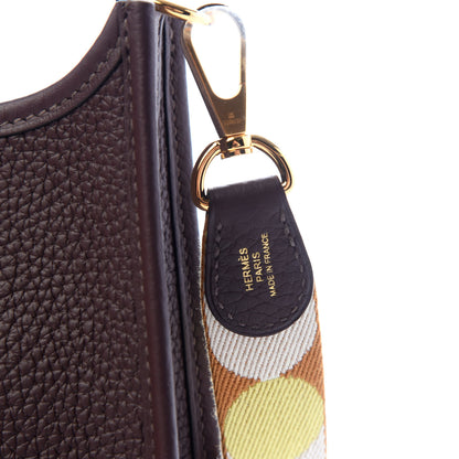 Hermes Taurillon Clemence Flipperball Sangle Evelyne TPM Rouge Sellier Caramel Nata Gold 6 of 9