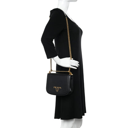 Prada City Calf Pionniere Saddle Bag Black 2 of 8