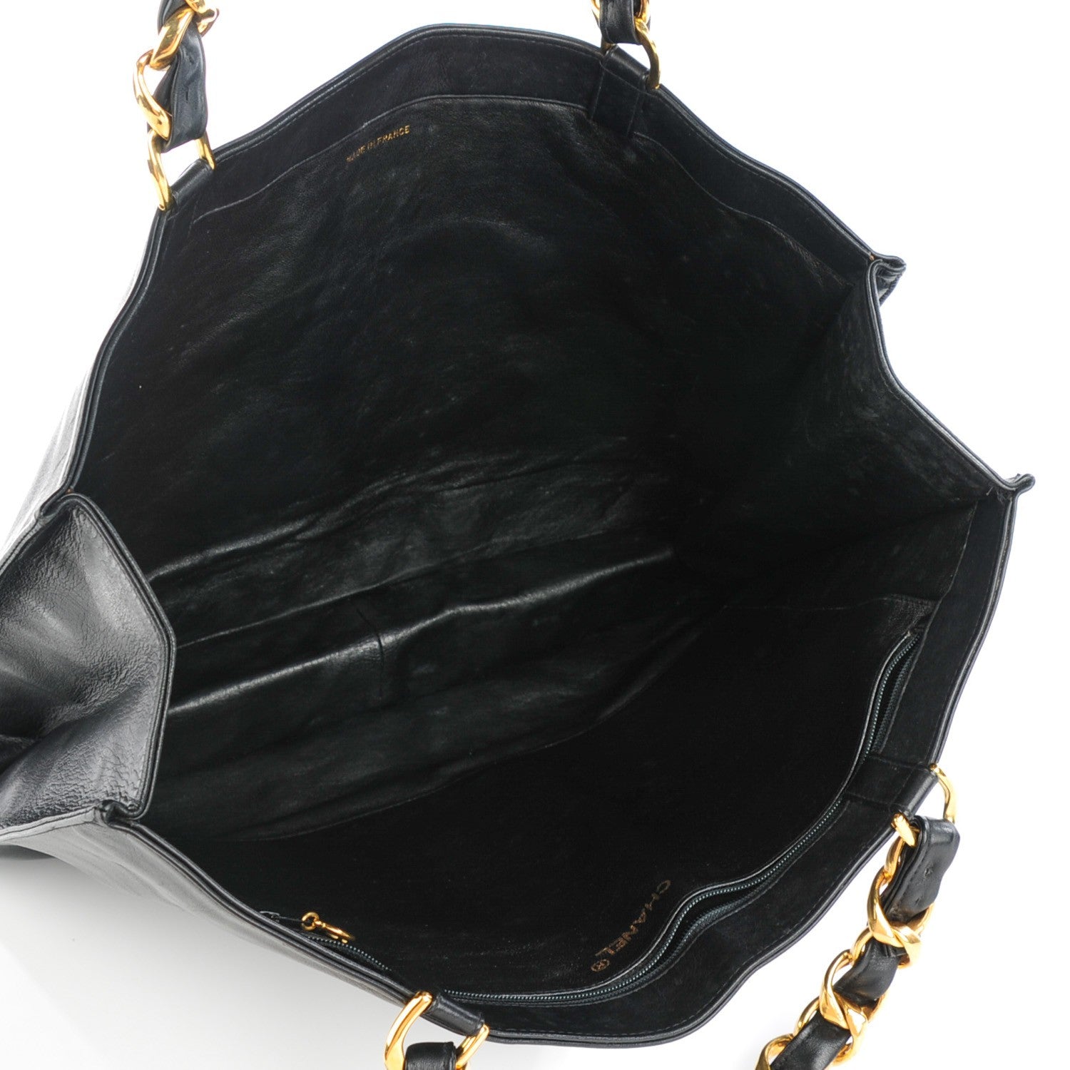 Chanel Lambskin CC Tote Black 5 of 6