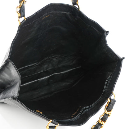 Chanel Lambskin CC Tote Black 5 of 6
