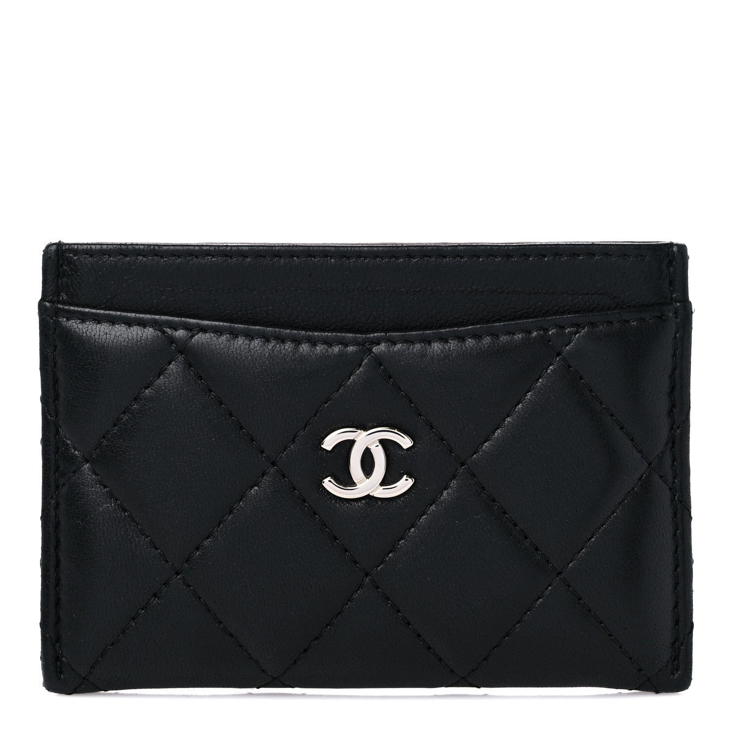 Chanel Lambskin Quilted Card Holder Black 1 of 9