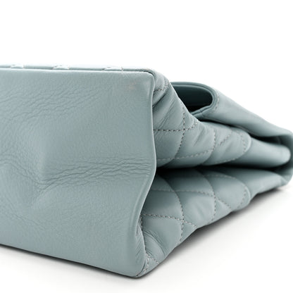 Chanel Distressed Calfskin Hamptons Flap Light Blue 10 of 10