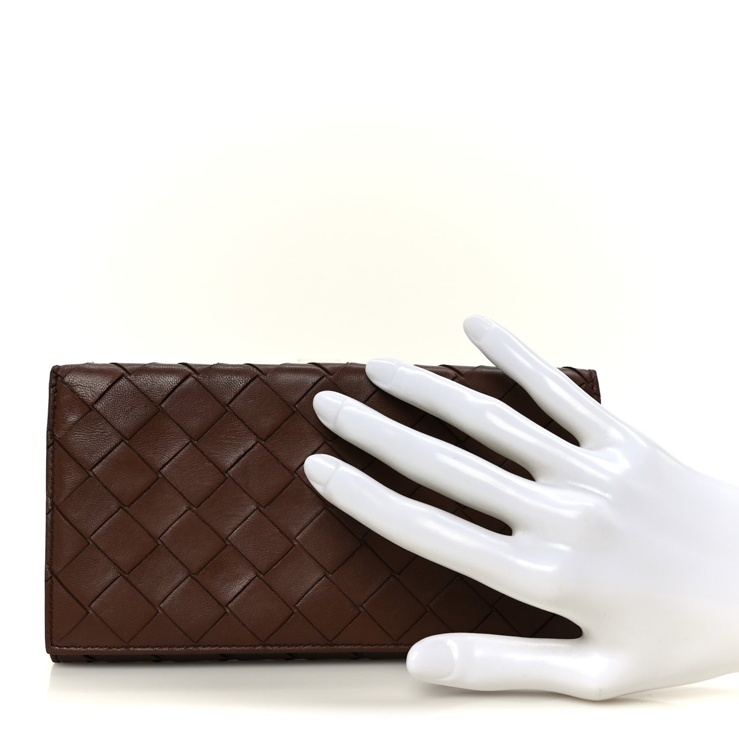 Nappa Intrecciato Continental Flap Wallet Brown