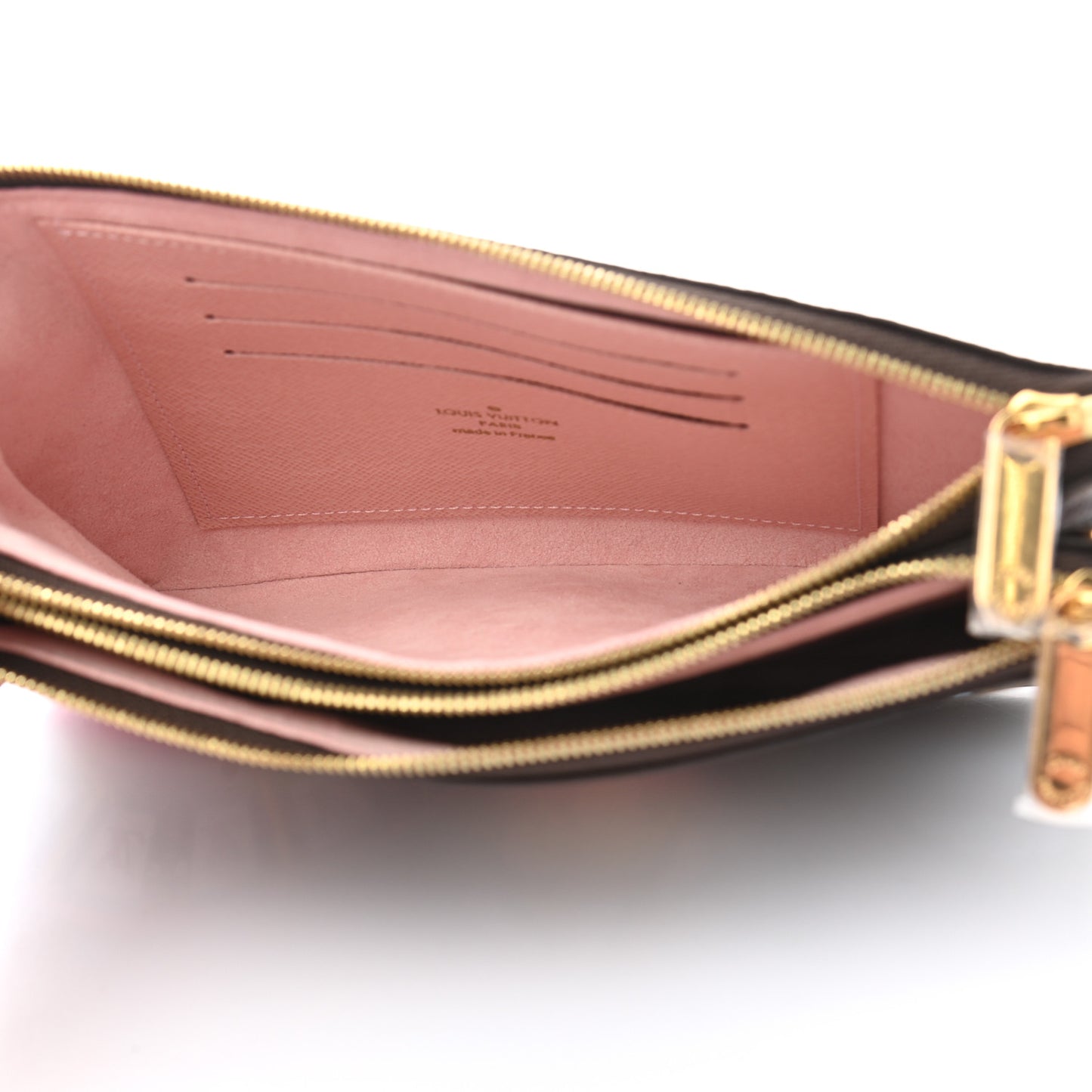 Monogram 2020 Christmas Animation Big Wheel Double Zip Pochette Rose Ballerine