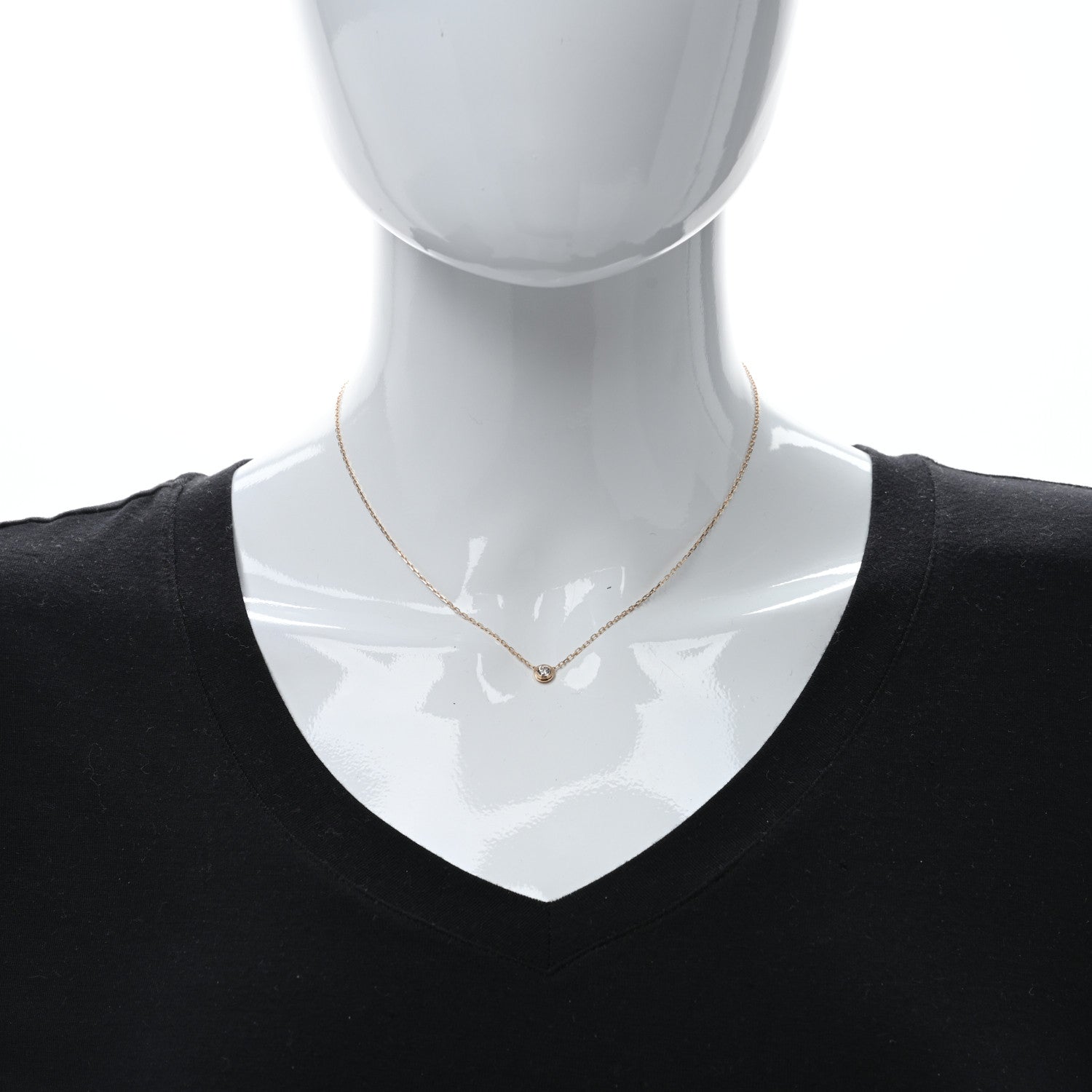 Cartier 18K Pink Gold Diamond LM D'Amour Pendant Necklace 2 of 4