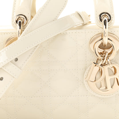 Christian Dior Patent Cannage Small Lady D-Joy White 8 of 12