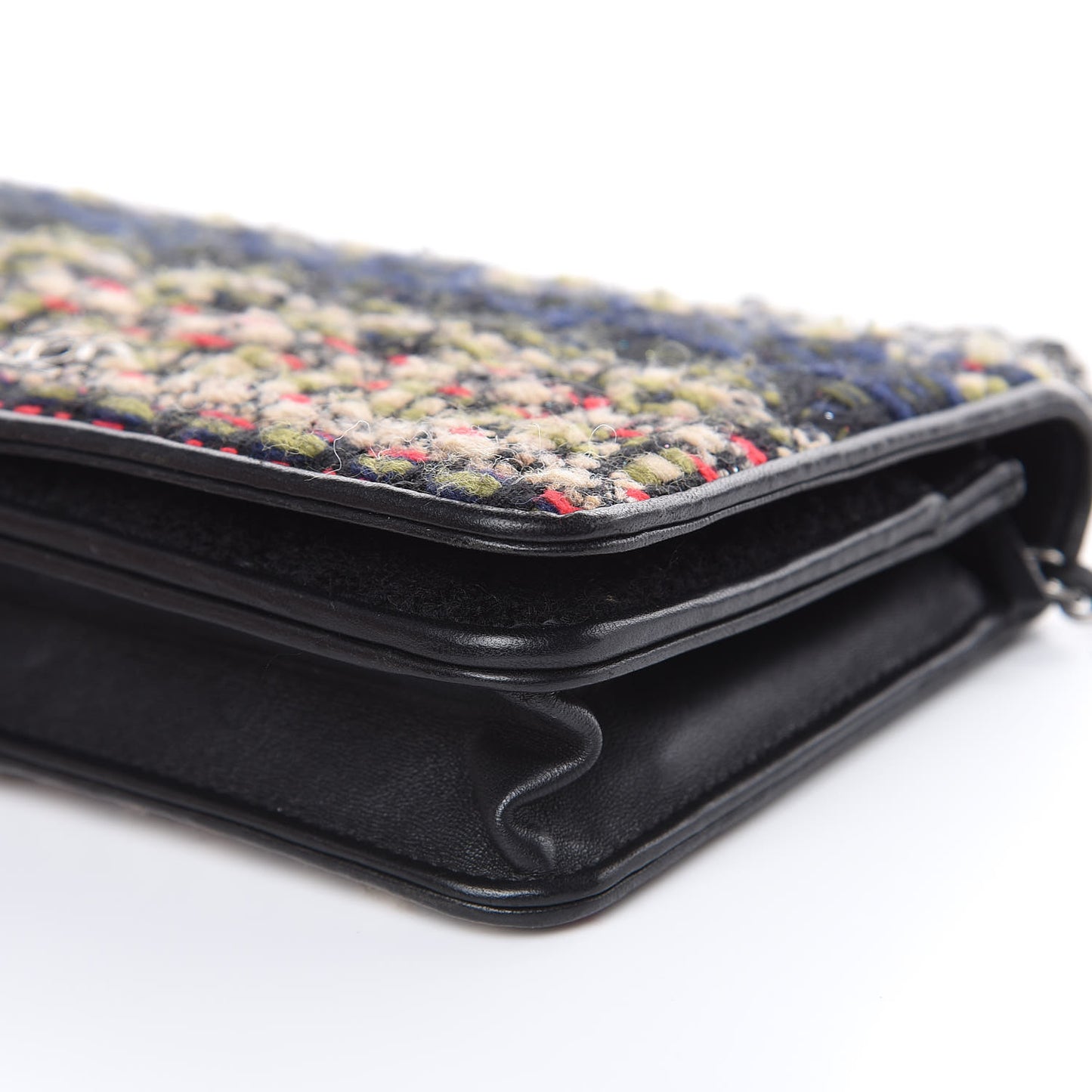 Tweed Wallet On Chain WOC Green Red Beige Black