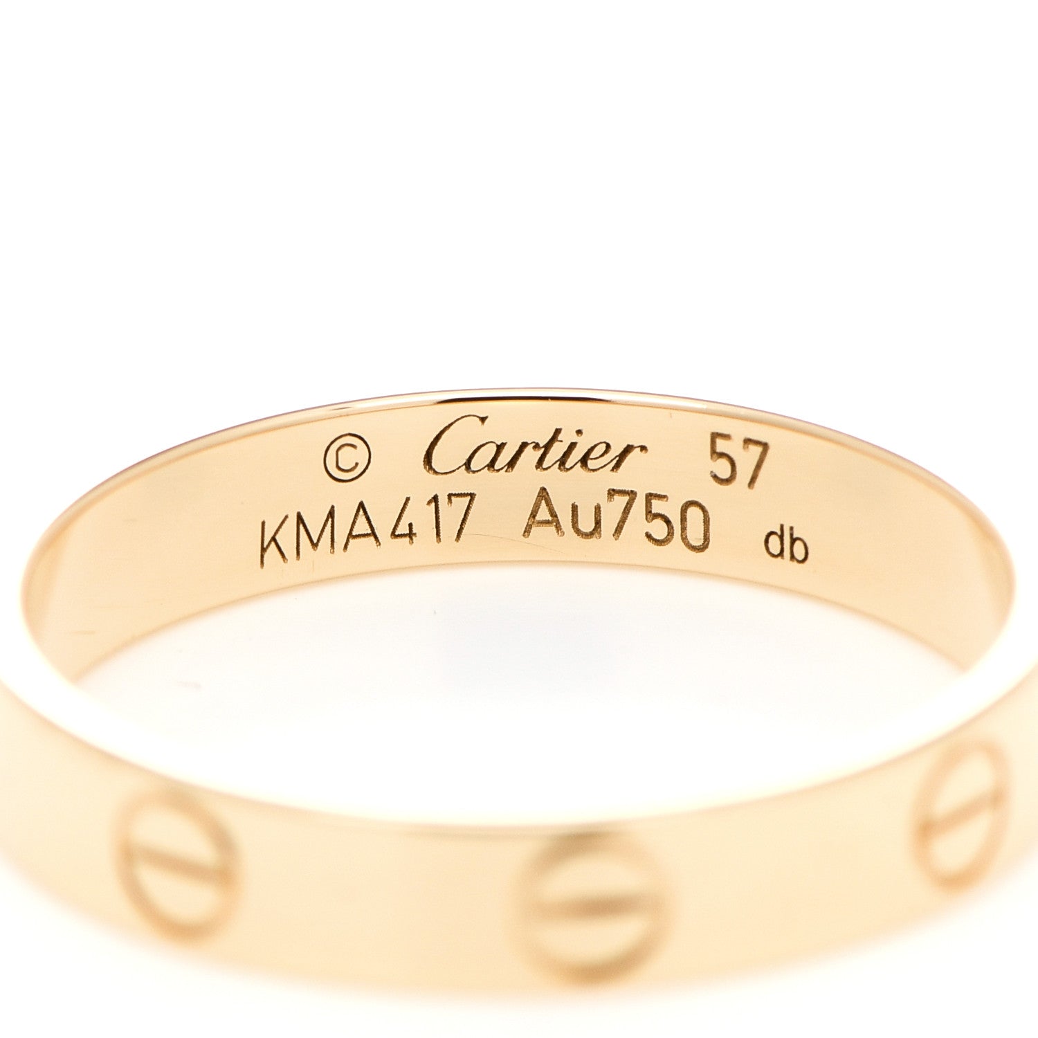 Cartier 18K Yellow Gold 3.5mm LOVE Wedding Band Ring 57 8 4 of 4
