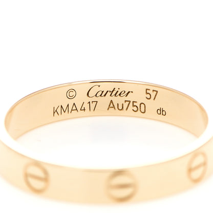 Cartier 18K Yellow Gold 3.5mm LOVE Wedding Band Ring 57 8 4 of 4