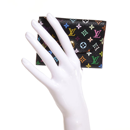 Louis Vuitton Monogram Multicolor Business Card Holder Black 2 of 8