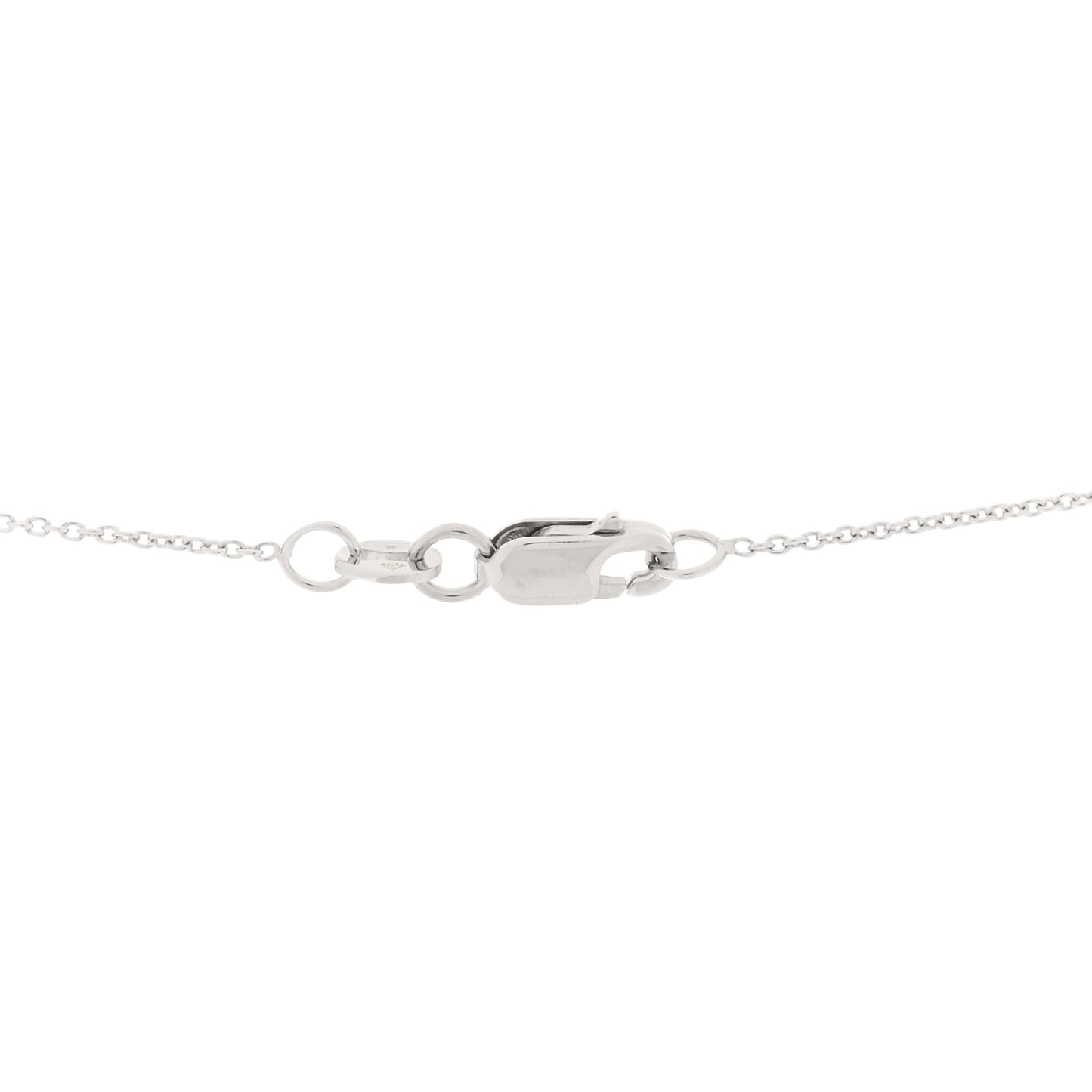 18K White Gold Diamond Cursive Letter S Pendant Necklace