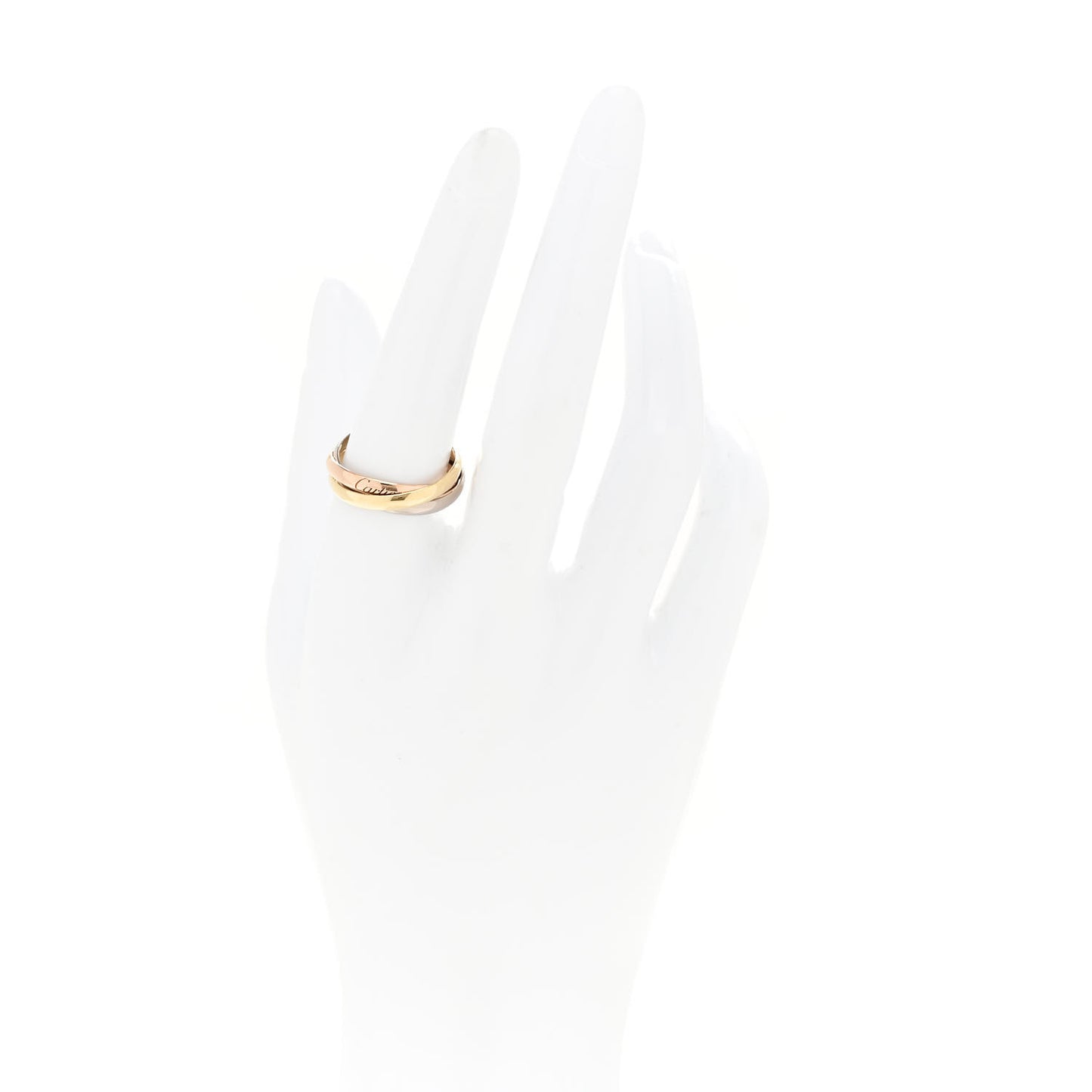 18K Pink Yellow White Gold Small Trinity Ring 57 8