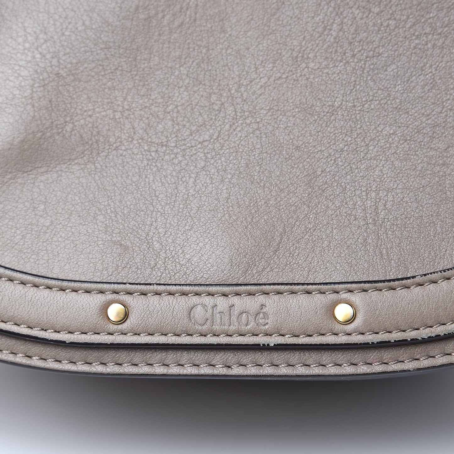 Calfskin Suede Medium Nile Bracelet Bag Motty Grey