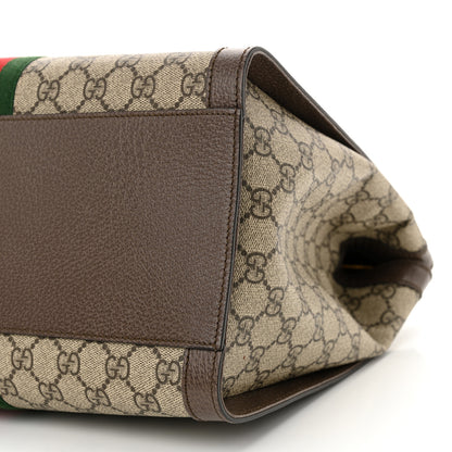 Gucci GG Supreme Monogram Web Medium Ophidia Tote Bag Brown 9 of 9