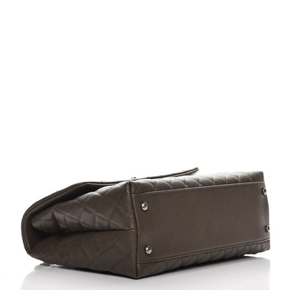 Chanel Caviar Lizard Quilted Medium Coco Handle Flap Khaki 5 of 8