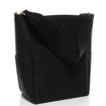 Celine Goatskin Sangle Bucket Bag Black 3 of 8