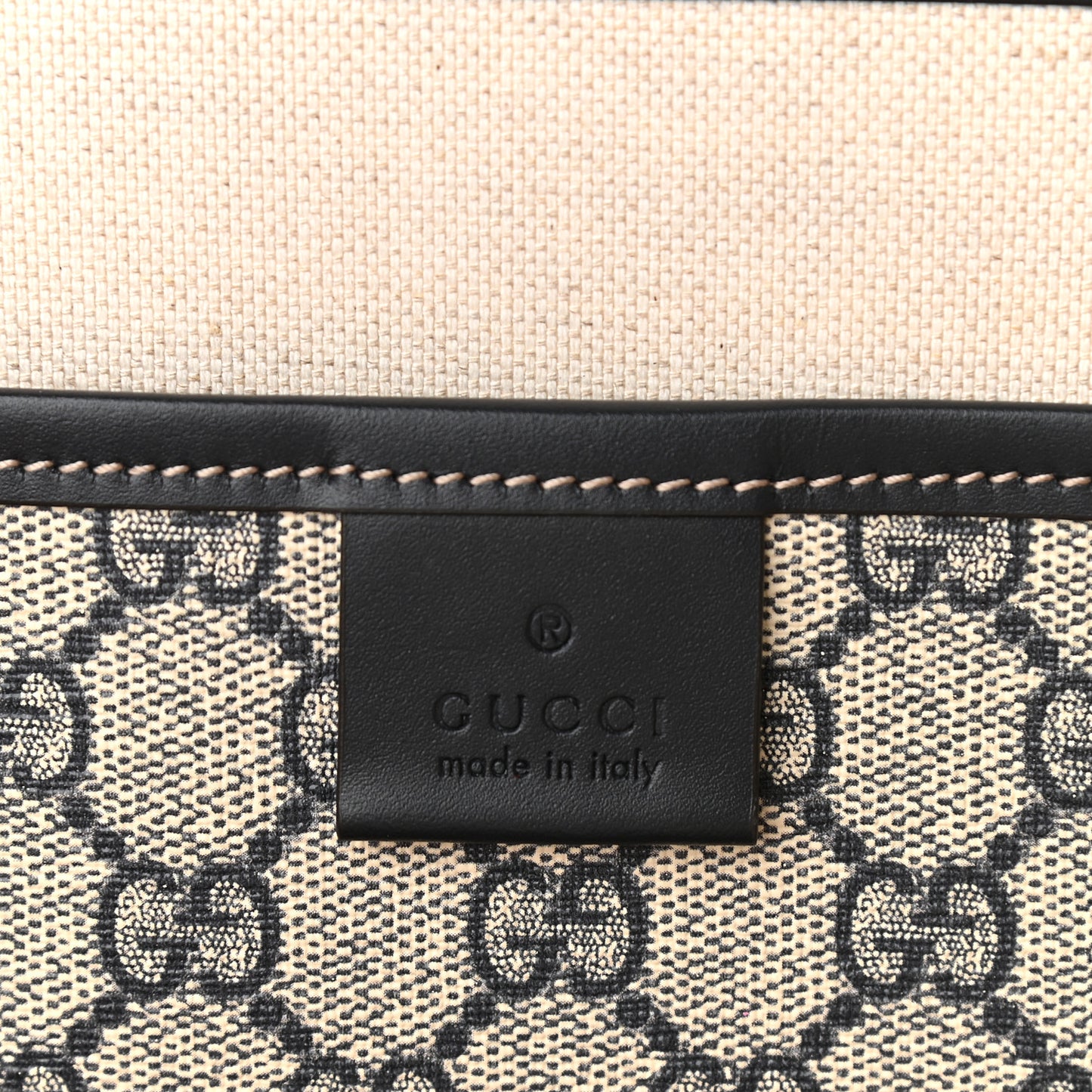 GG Plus Monogram Medium Signature Web Loop Tote Navy