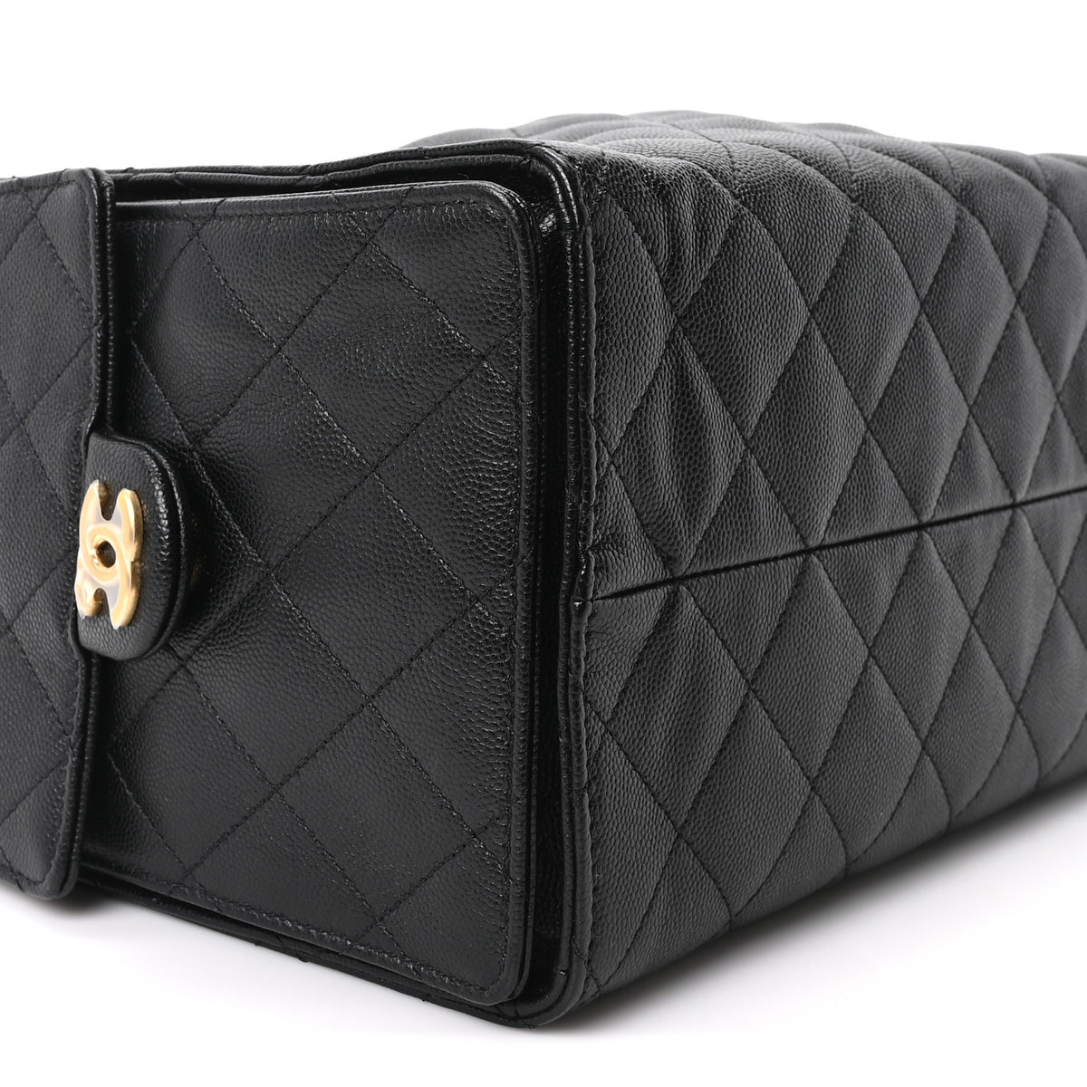 Caviar Quilted Medium Chanel 25 Handbag Black