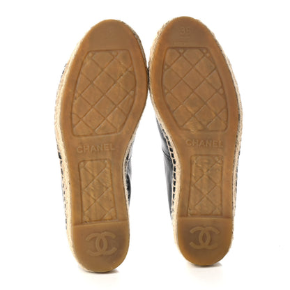 Chanel Lambskin CC Espadrilles 35 Black 5 of 10