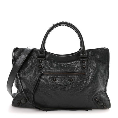 Balenciaga Agneau Arena Classic Hardware Medium Le City Volcanic Rock 1 of 10