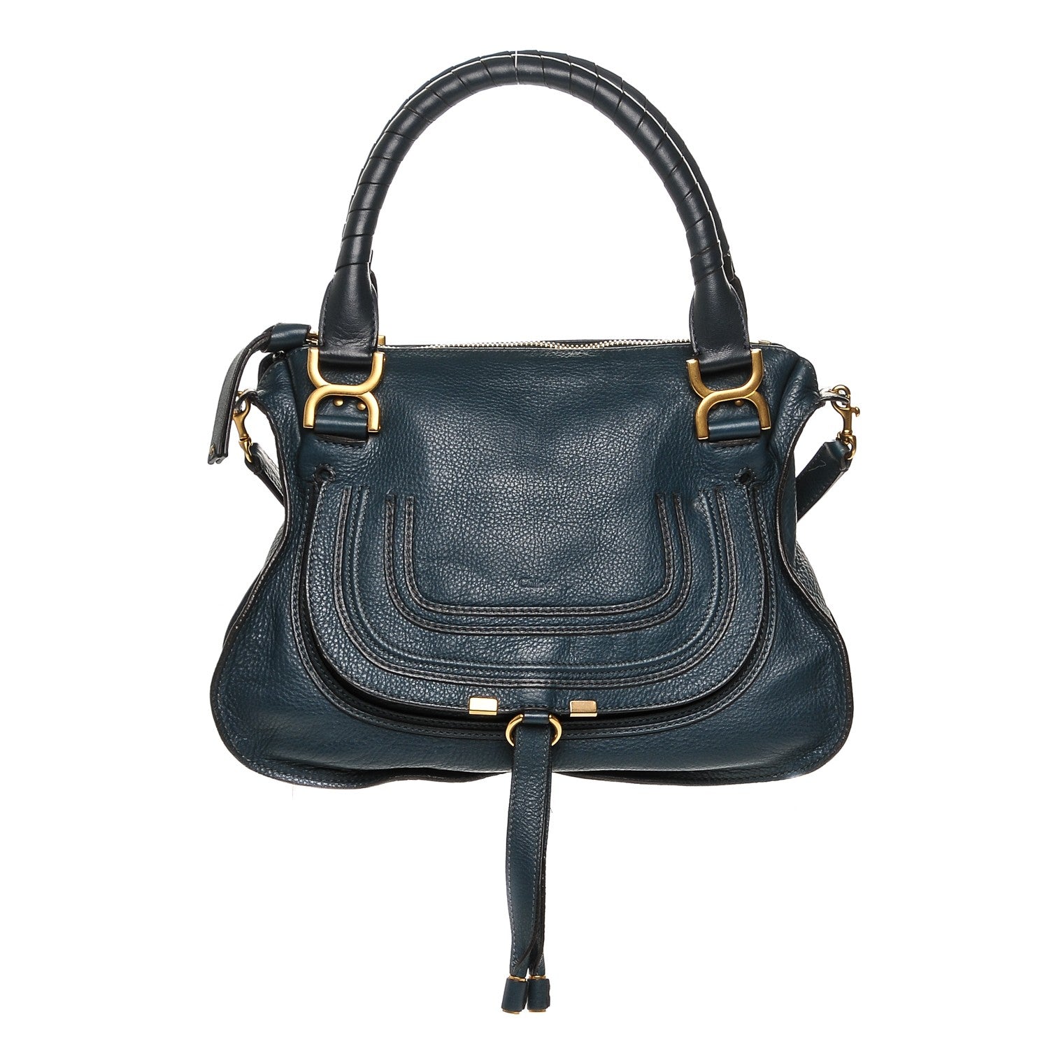 Chloe Calfskin Medium Marcie Satchel Teal 1 of 7