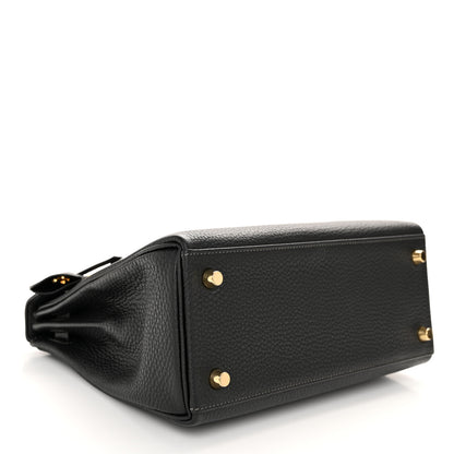 Hermes Togo Horseshoe Kelly Retourne 25 Black 4 of 11