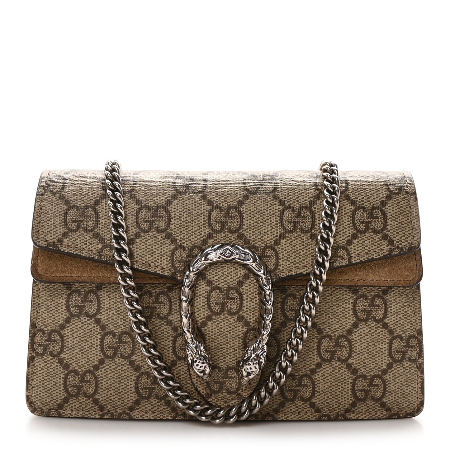 GG Supreme Monogram Super Mini Dionysus Shoulder Bag Taupe