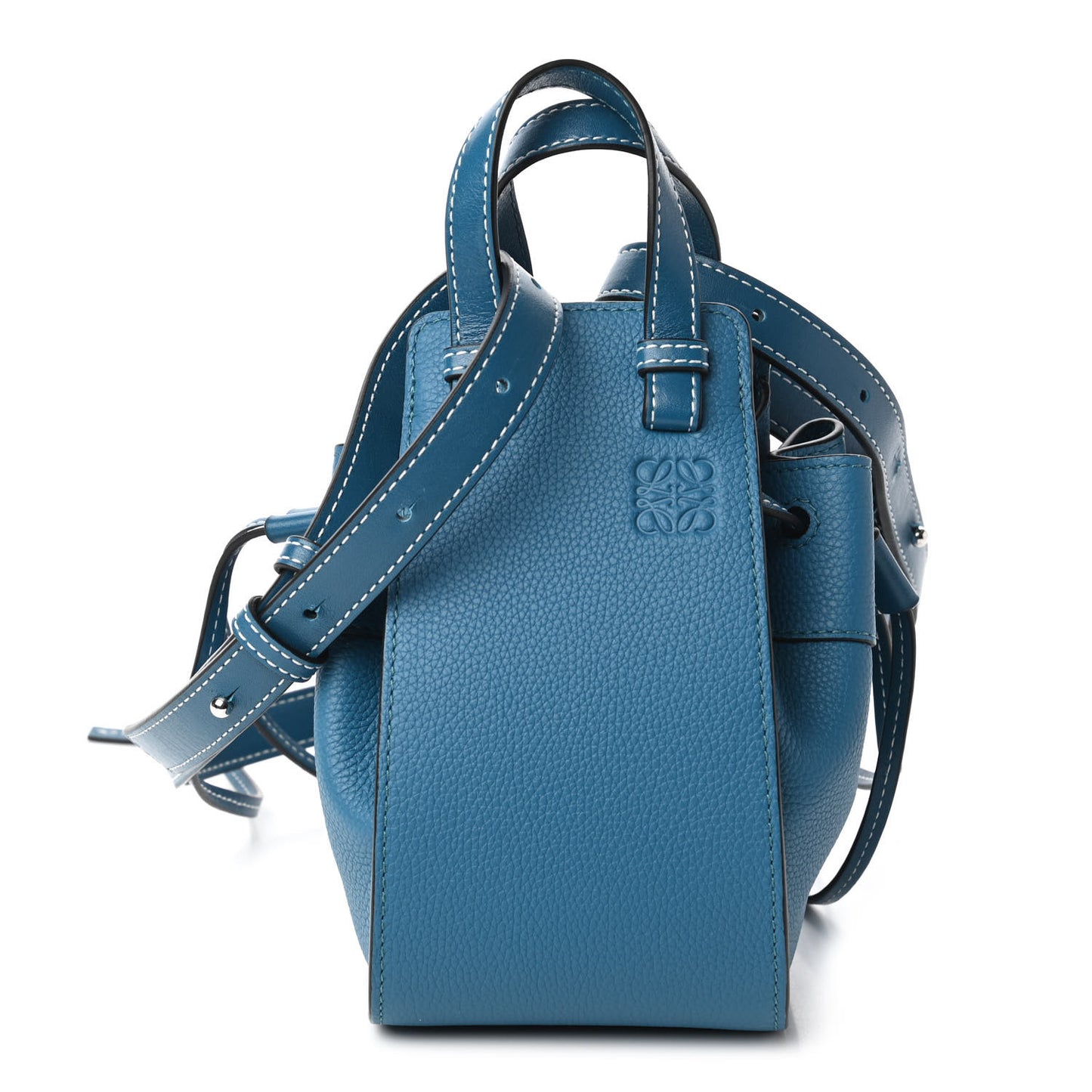 Calfskin Mini Hammock Shoulder Bag Dark Blue