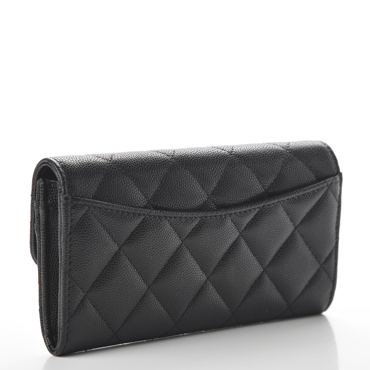 Chanel Caviar Quilted Medium Gusset Flap Wallet Black 3 of 11