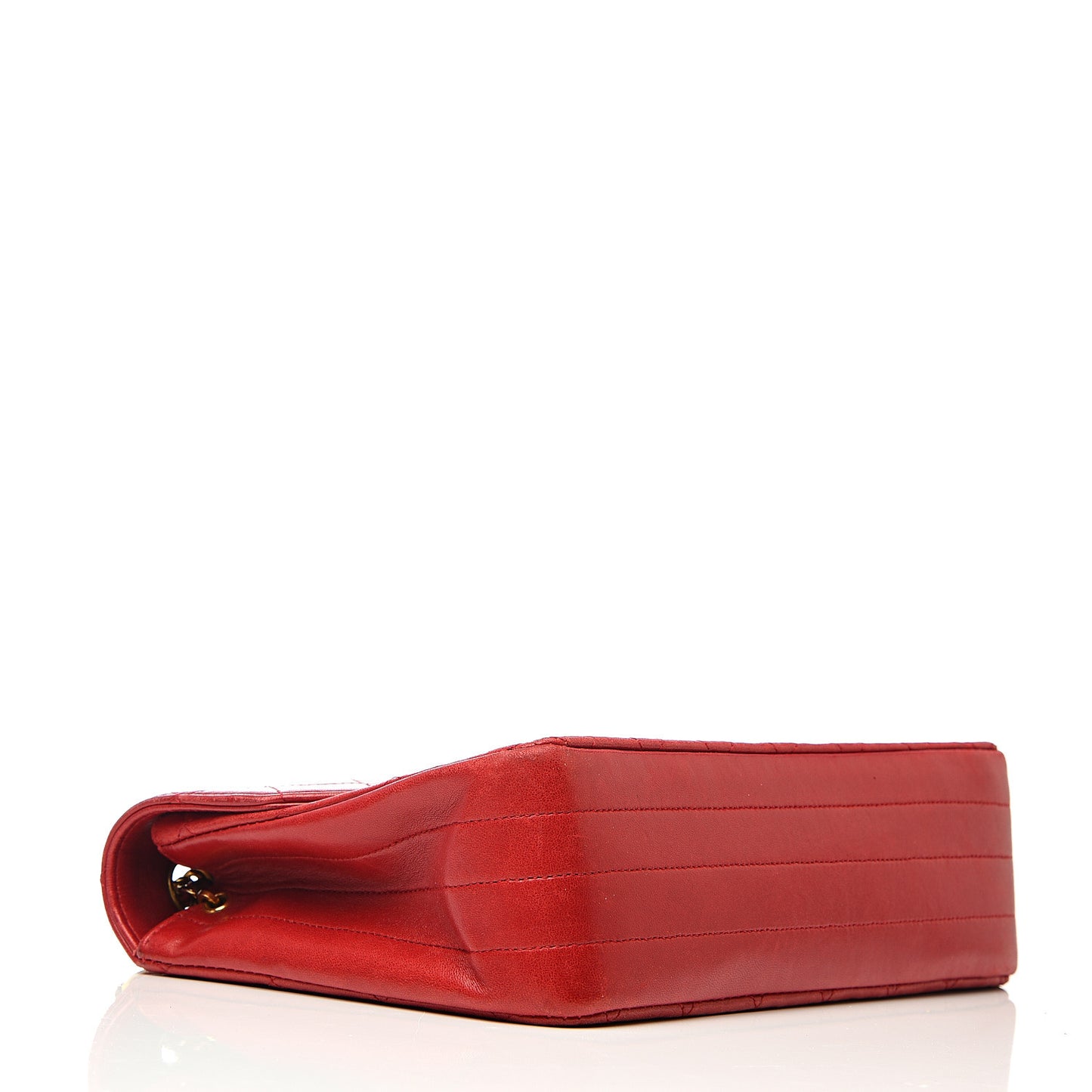 Lambskin Quilted Small Single Flap Red