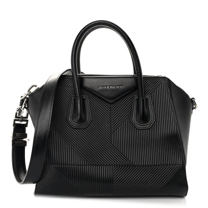 Givenchy Calfskin Geometric Embossed Small Antigona Black 1 of 12