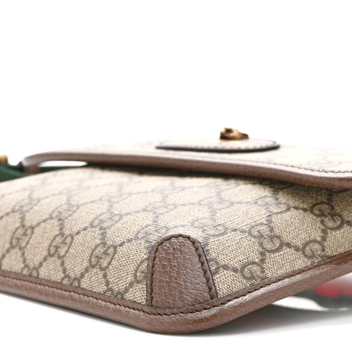 GG Supreme Monogram Neo Vintage Web Belt Bag Brown