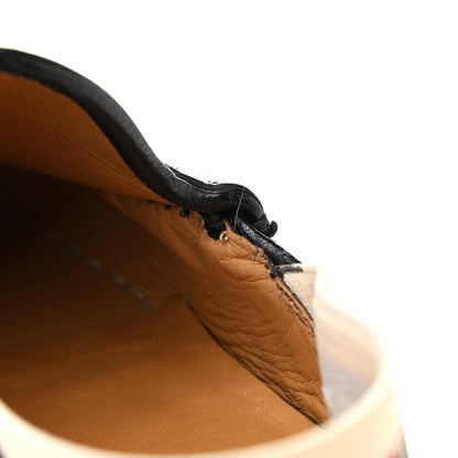Gucci Goatskin Stripe Mens Horsebit Slingback Slippers 7 Black 12 of 13