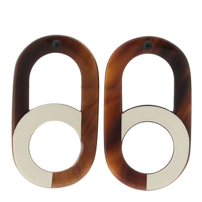 Hermes Buffalo Horn Palladium Variation Earrings Multicolor 1 of 6