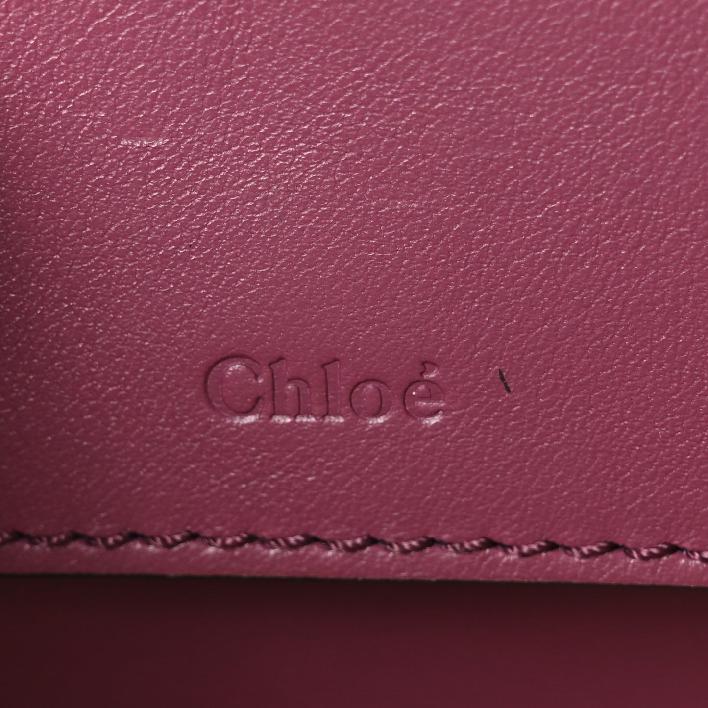 Calfskin Crocodile Embossed Mini C Vanity Bag Crushed Violet