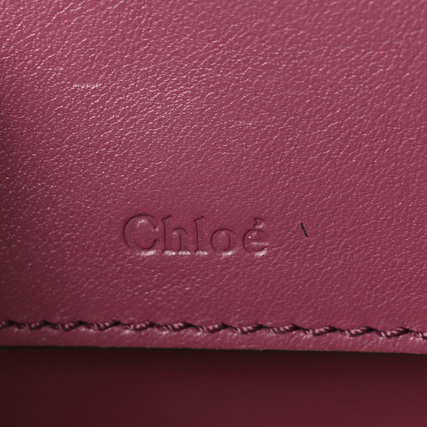 Chloe Calfskin Crocodile Embossed Mini C Vanity Bag Crushed Violet 6 of 10