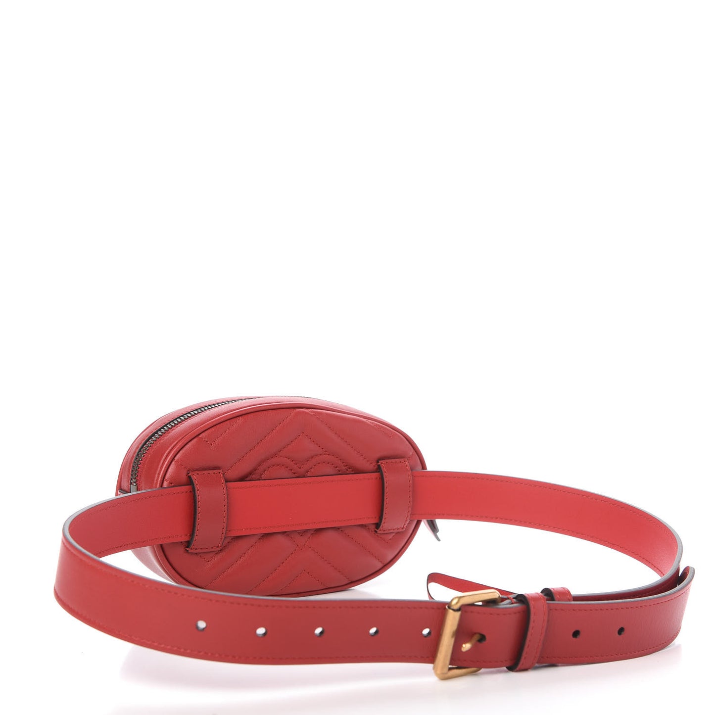 Calfskin Matelasse GG Marmont Belt Bag 85 34 Hibiscus Red