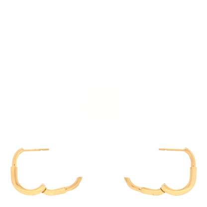 Tiffany 18K Yellow Gold Diamond Small Full Pave Lock Earrings 3 of 5