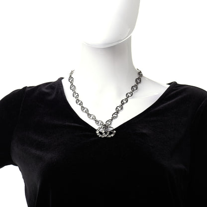 Gucci Crystal Marmont Necklace Aged Silver 2 of 7
