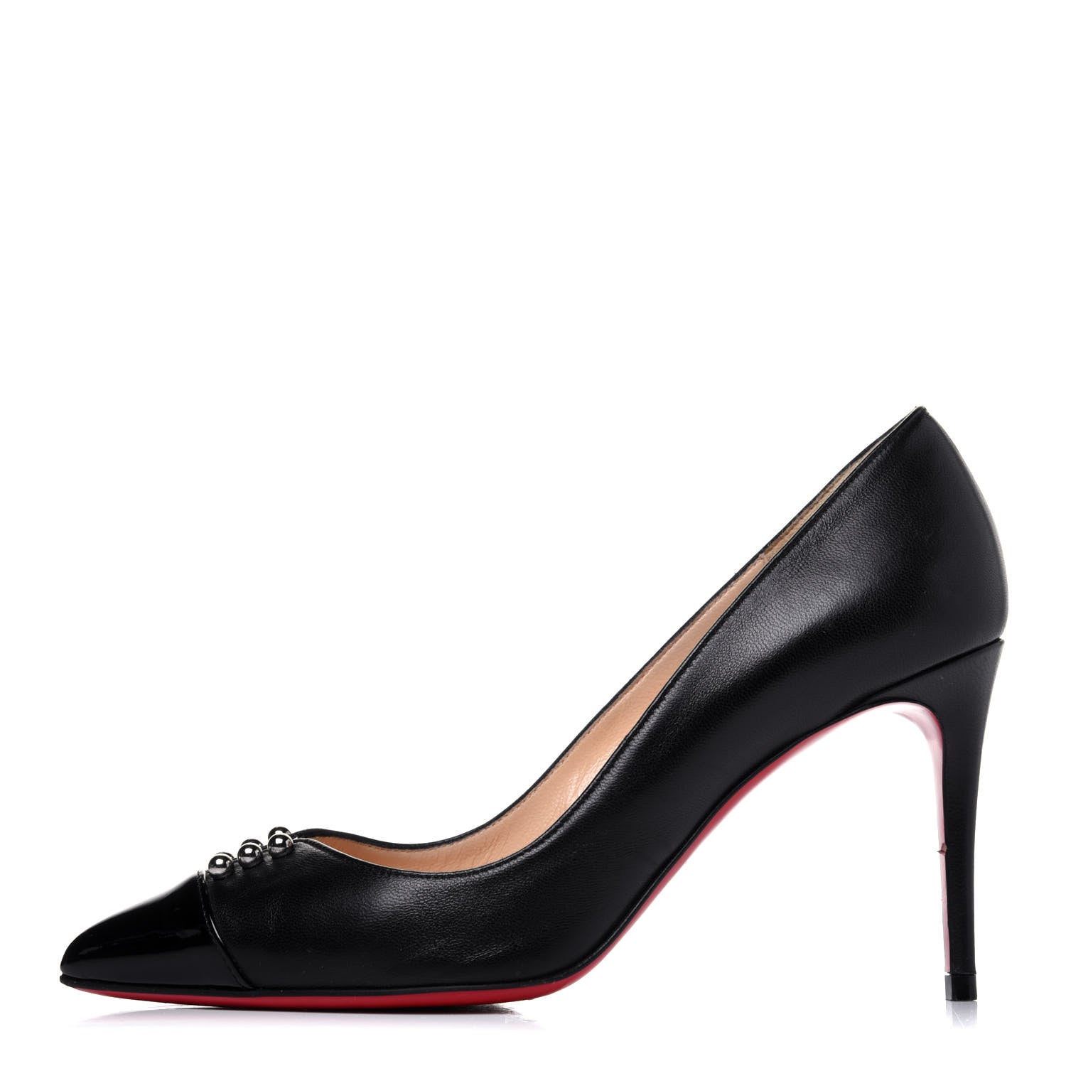 Christian Louboutin Nappa Patent Studded Predupump 85 Pumps 35 Black 1 of 15