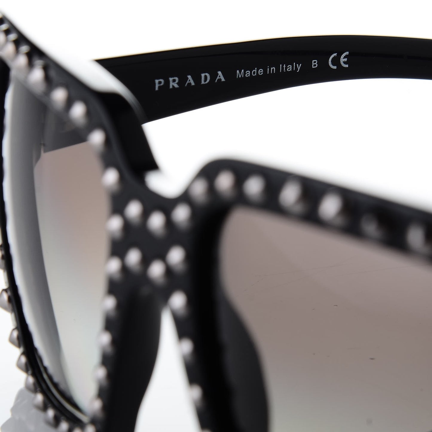 Square Studded Ornate Sunglasses SPR 30Q Black