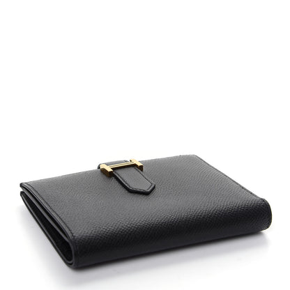 Hermes Epsom Bearn Compact Wallet Black 4 of 7