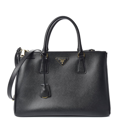 Prada Saffiano Medium Galleria Double Zip Tote Black 1 of 12