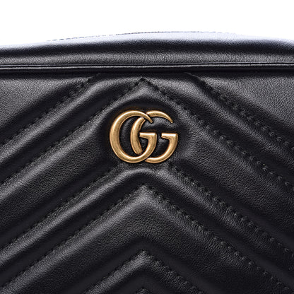 Gucci Calfskin Matelasse GG Marmont Travel Bag Black 10 of 10