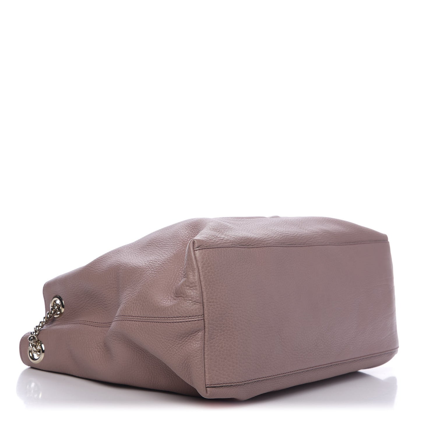Pebbled Calfskin Large Soho Chain Shoulder Bag Dark Cipria