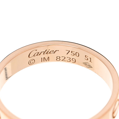 Cartier 18K Pink Gold 3.5mm LOVE Wedding Band Ring 51 5.75 4 of 5