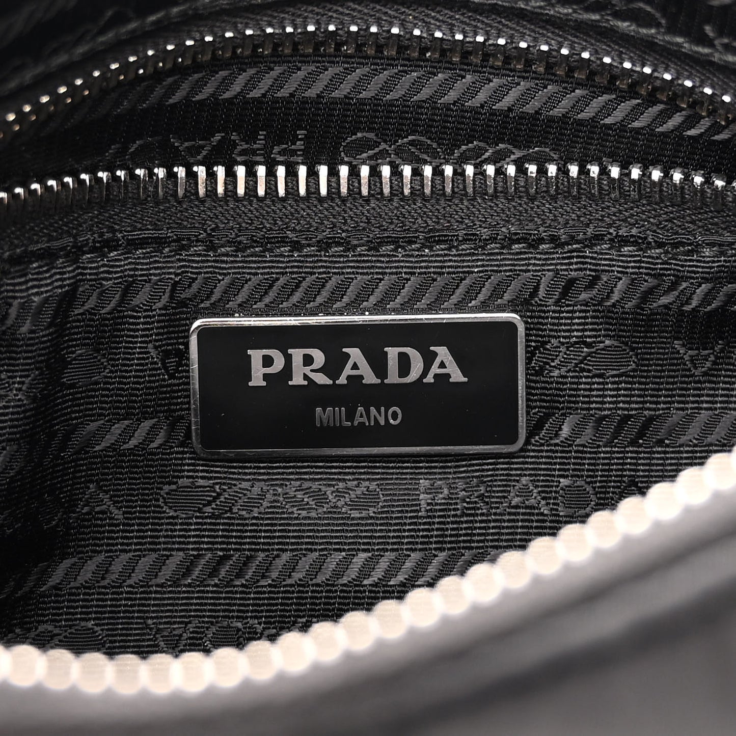 Re-Nylon Triangle Padded Patchwork Shoulder Bag Black