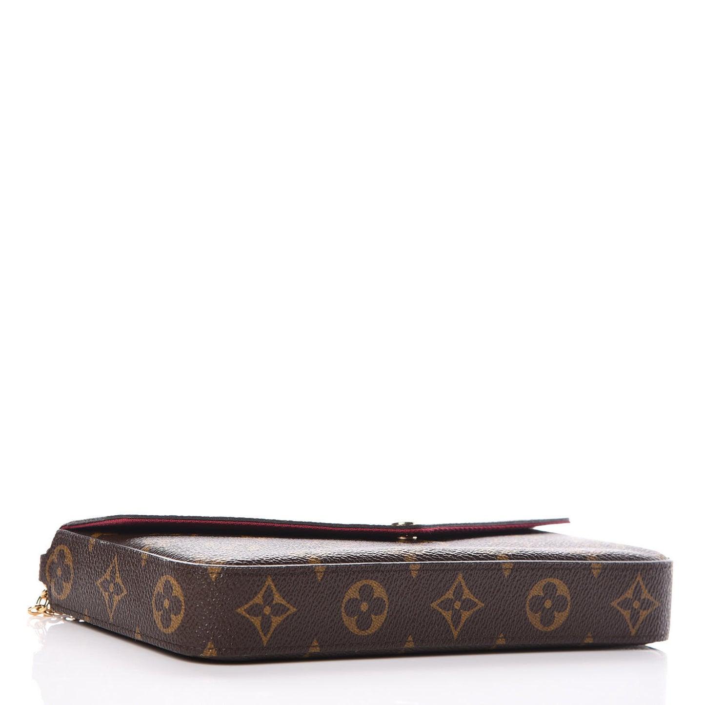 Monogram Pochette Felicie Chain Wallet Fuchsia