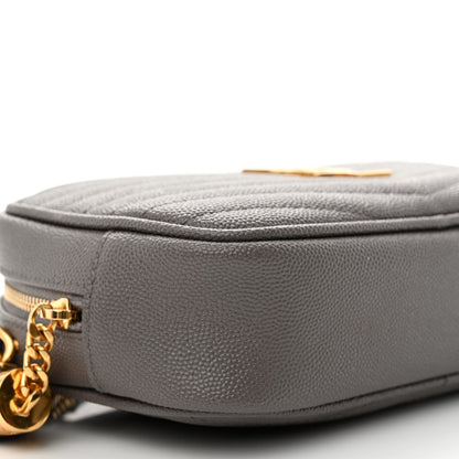 Saint Laurent Grain De Poudre Matelasse Monogram Mini Lou Camera Bag Fog 9 of 10