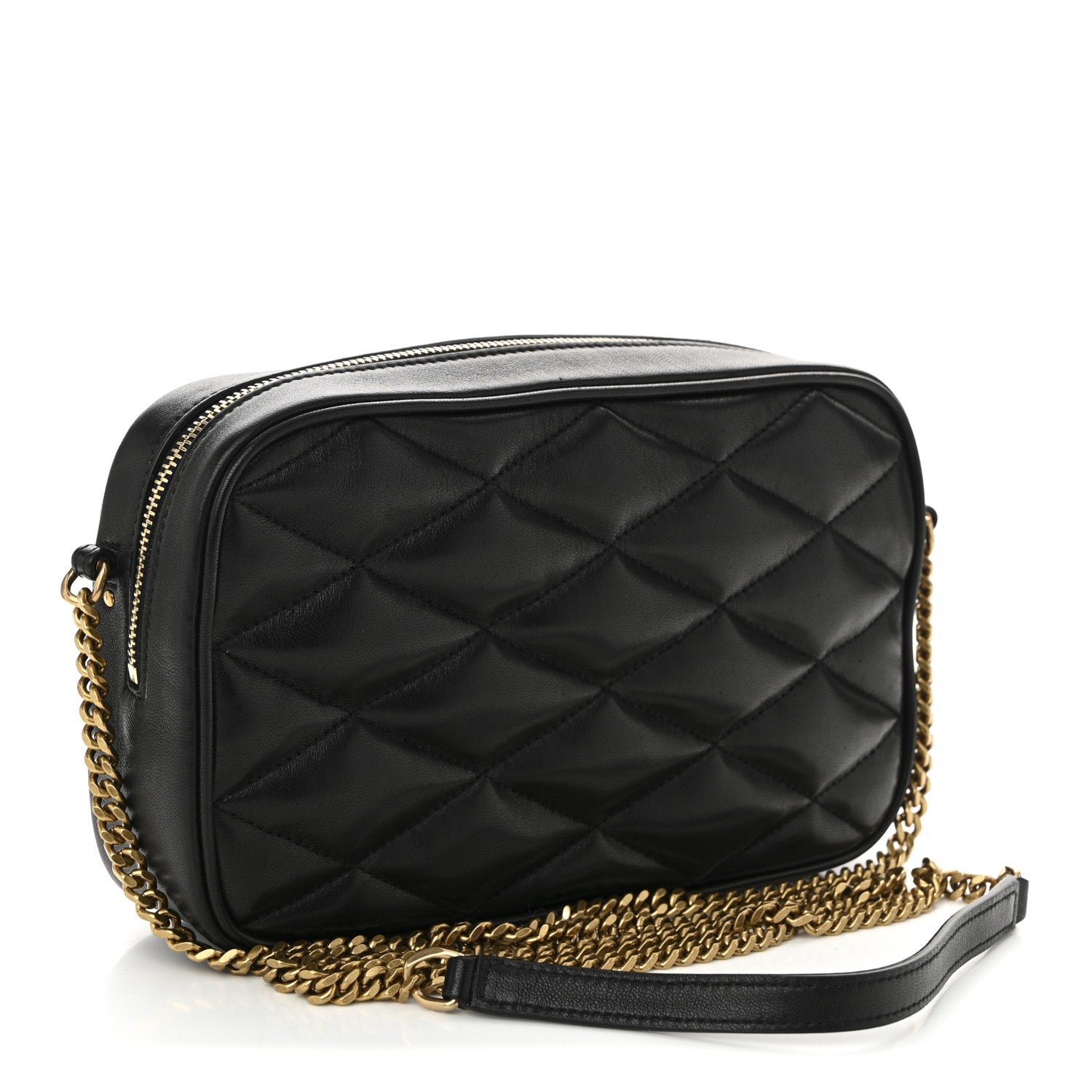 Saint Laurent Lambskin Quilted Mini Camera Bag Black 3 of 11